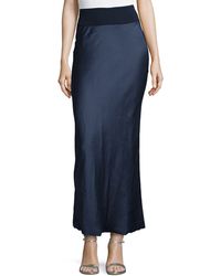 Donna Karan New York Bias Skirt With Jersey Back And Waist - Lyst