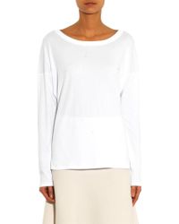 The Row Theda Cotton-Jersey Top - Lyst