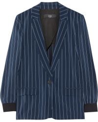 Tibi Pinstriped Silk Crepe De Chine Blazer - Lyst