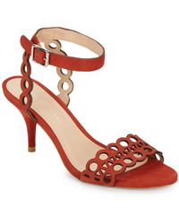 Loeffler Randall Opal Geometric Cutout Nubuck Sandals - Lyst