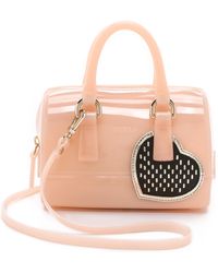 Furla Heart Print Candy Sweetie Mini Satchel - Magnolia And Onyx - Lyst