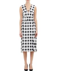Derek Lam Check-Print Belted Dress - Lyst