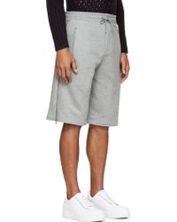 McQ by Alexander McQueen Heather Grey Zipped Shorts - Lyst