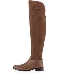 tory burch simone suede over the knee boots