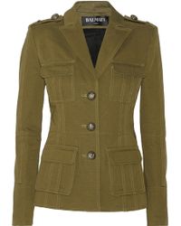 Balmain Cotton-Faille Jacket - Lyst