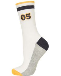 Topshop Embroidered Number Ankle Socks - Lyst