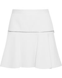 Adam Lippes Zipped Stretch-Jersey Mini Skirt - Lyst