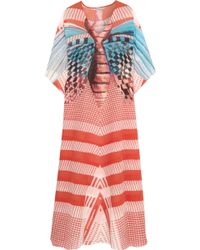 Temperley London Papillon Printed Silk-Chiffon Kaftan - Lyst