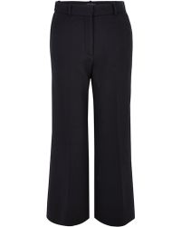 Theory Inza Structured Stretch Twill Trousers - Lyst