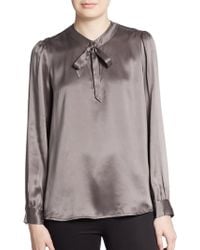 Joie Flavie Satin Blouse - Lyst