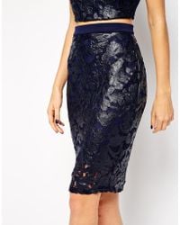 Lipsy Michelle Keegan Loves Skirt With Applique - Lyst