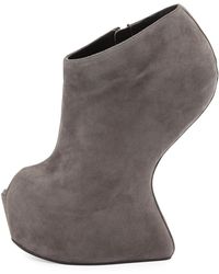 Giuseppe Zanotti Sculptural Wedge Booties - Lyst