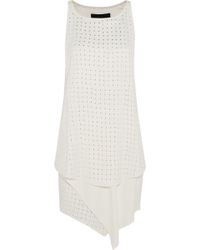 Jay Ahr Studded Matte-Satin Mini Dress - Lyst