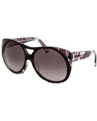 Emilio Pucci Women'S Capsule Collection Modified Oval Black Sunglasses - Lyst