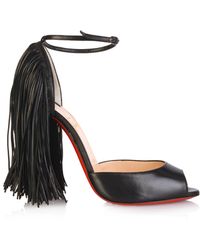 Christian Louboutin Otrot 120Mm Fringed Sandals - Lyst