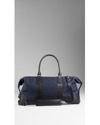 Burberry Canvas And Leather Holdall - Lyst