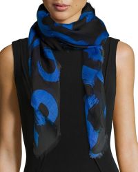 Proenza Schouler Text-Print Silk-Blend Scarf - Lyst