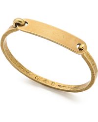 Giles & Brother I.D. Tag With Hinge Cuff - Lyst