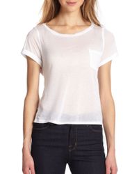 Alice + Olivia Semi-Sheer Tee - Lyst