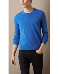 Burberry Heritage Detail Cotton Sweater - Lyst