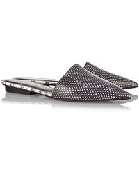 Narciso Rodriguez Athena Watersnake Point-Toe Flats - Lyst