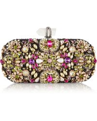 Marchesa Lily Swarovski Crystal-Embellished Mesh Box Clutch - Lyst