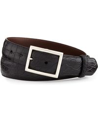 W.kleinberg Matte Alligator Belt With Simple Rec Buckle - Lyst