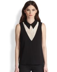 Honor Dragonfly Lace-Insert Top - Lyst