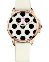 Juicy Couture Women'S Jetsetter White Silicone Strap Watch 38Mm 1901223 - Lyst