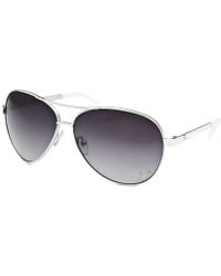 Guess Women'S Aviator White Sunglasses - Lyst