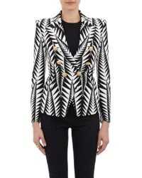 Balmain Tribal Jacquard Double-Breasted Jacket - Lyst