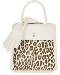 Charlotte Olympia Bogart Leopard-Print Calf Hair And Textured-Leather Tote - Lyst
