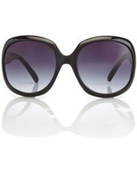 Juicy Couture Playful/S Black Xl Round Sunglasses - Lyst