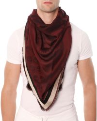 Alexander McQueen Men'S Woven Skull-Print Triangle Scarf - Lyst