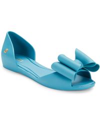 Melissa Seduce Vii Peep Toe Jelly Flats - Lyst
