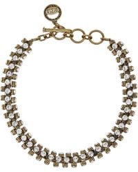 Giles & Brother Brass Crystal Necklace - Lyst
