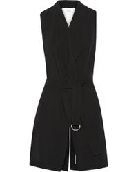Helmut Lang Draped Stretch-Cady Vest - Lyst