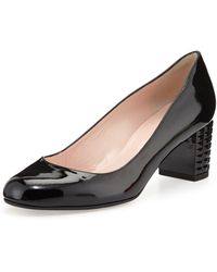 Kate Spade Mahina Patent Mid-Heel Pump - Lyst