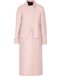 Tibi Cotton Blend Gabardine Trench Coat - Lyst