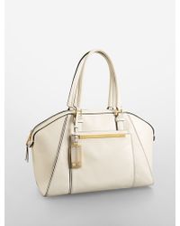 calvin klein white satchel