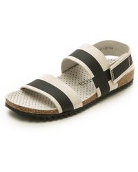 Pedro Garcia Alana Flat Sandals - Stone - Lyst