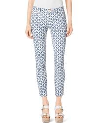 Michael Kors Printed Cropped Jeans - Lyst