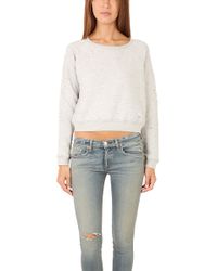 Textile Elizabeth And James Distressed Sweatshirt - Lyst