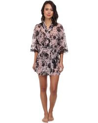 Betsey Johnson Knit Chiffon Robe - Lyst
