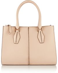Tod's D-Cube Shopping Textured-Leather Tote - Lyst