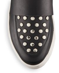 Loeffler Randall Irini Studded Leather Slip-On Sneakers - Lyst