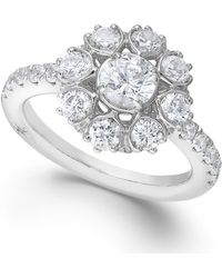 Marchesa Certified Diamond Snowflake Ring In 18K White Gold (1-5/8 Ct. T.W.) - Lyst