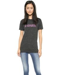Rodarte Radarte T-Shirt - Charcoal Grey/Hot Pink - Lyst