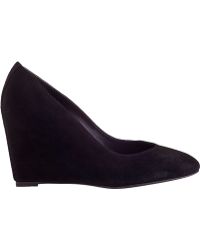 B Brian Atwood Bejo Wedge Pump Black Suede - Lyst