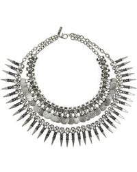Topshop Freedom Found Spike Drop Collar Necklace - Lyst